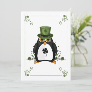 Saint Patrick's Penguin Feestdagenkaart