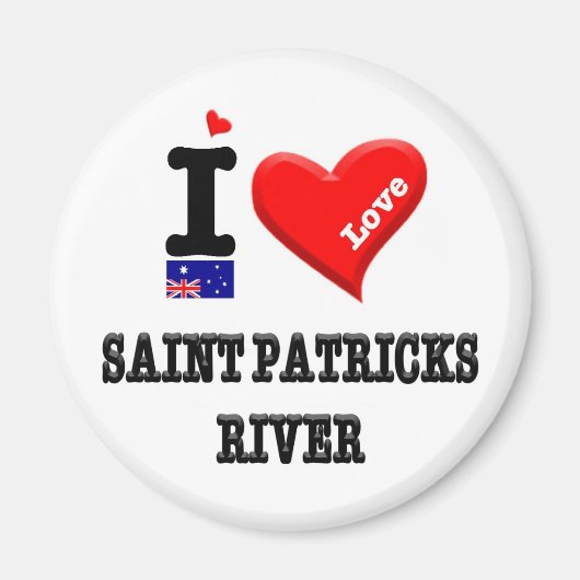 SAINT PATRICKS RIVER - I Love Magneet (Voorkant)