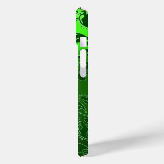 SAINT PATRICK'S SHAMROCK GREEN DAMASK MONOGRAM Case-Mate iPhone CASE (Achterkant / Links)