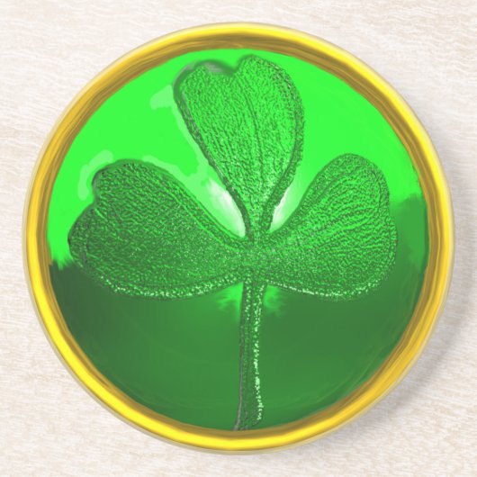 SAINT PATRICK'S SHAMROCK ZANDSTEEN ONDERZETTER (Voorkant)
