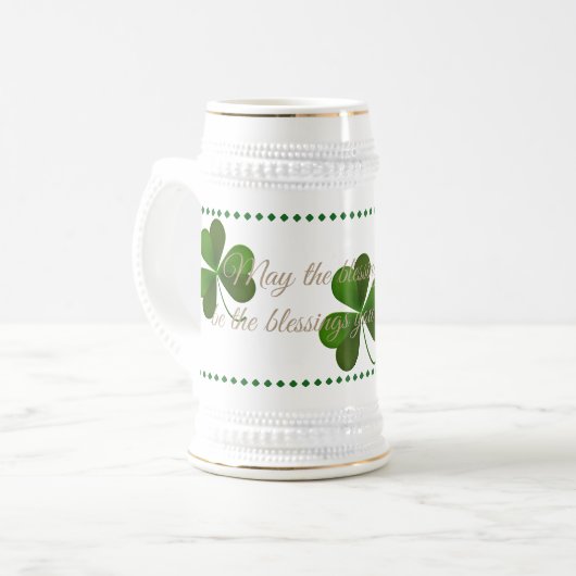 Saint Patricks Stein-May The Blessings Bierpul (Voorkant links)