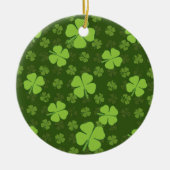 SAINT PATRICKS VIER LEAF CLOVER KERAMISCH ORNAMENT (Voorkant)