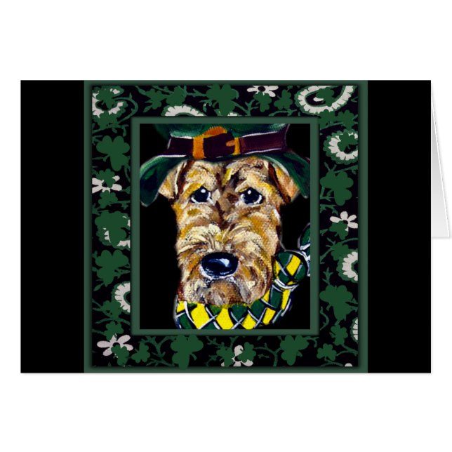 Saint Patty Airedale (Voorkant Horizontaal)