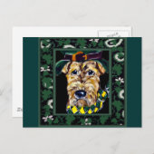 Saint Patty Airedale Briefkaart (Voorkant / Achterkant)