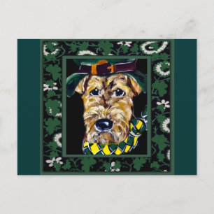 Saint Patty Airedale Briefkaart