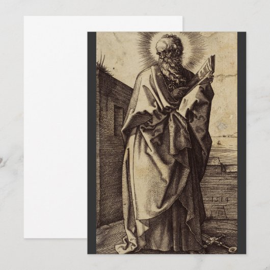 Saint Paul de Apostle Bedankkaart (Voorkant / Achterkant)