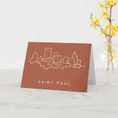 Saint Paul, de Horizon van Minnesota Kaart (Gele Bloem)