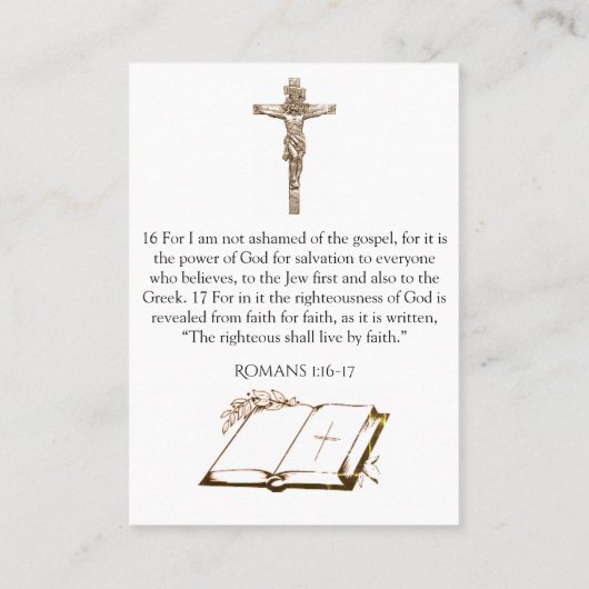 Saint Paul - Gebed Kaart (Flat) Visitekaartje (Achterkant)