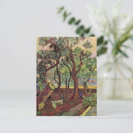 Saint Paul Hospital en Garden van Vincent van Gogh Briefkaart (Staand voorkant)