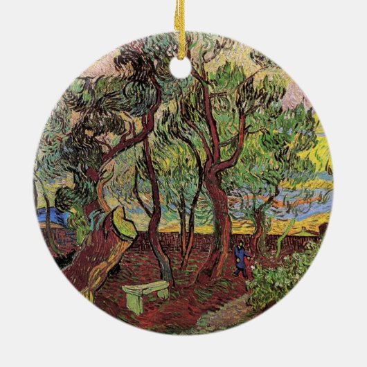 Saint Paul Hospital en Garden van Vincent van Gogh Keramisch Ornament (Achterkant)