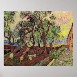 Saint Paul Hospital en Garden van Vincent van Gogh Poster