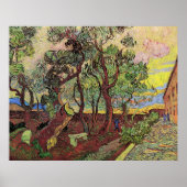 Saint Paul Hospital en Garden van Vincent van Gogh Poster (Voorkant)