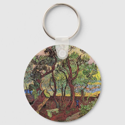 Saint Paul Hospital en Garden van Vincent van Gogh Sleutelhanger (Voorkant)