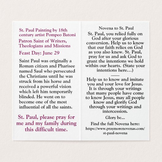 Saint Paul Kaart (Binnenkant ongevouwen)