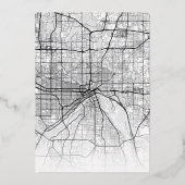 Saint Paul Love Locator | Stad thema bruiloft Folie Uitnodiging (Achterkant)