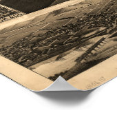 Saint Paul Minnesota 1883 Antiek Panoramische Kaar Poster (Hoek)