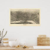 Saint Paul Minnesota 1906 Antiek Panorama Poster (Keuken)