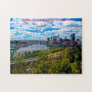 Saint Paul Minnesota. kerstcadeautjes Legpuzzel