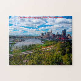 Saint Paul Minnesota. Kerstgroeten Legpuzzel