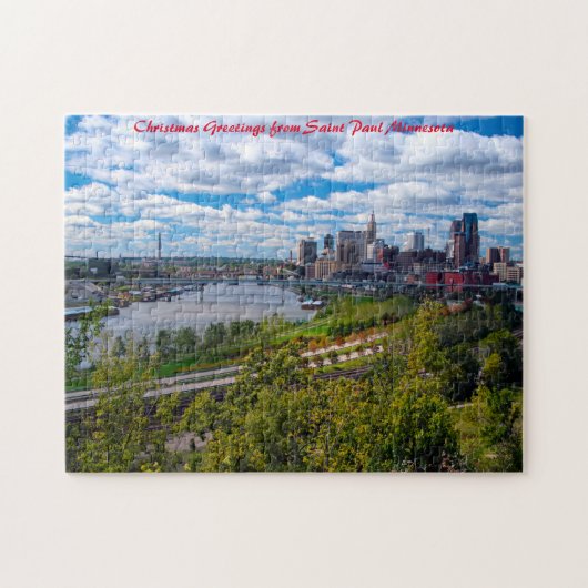 Saint Paul Minnesota. Kerstgroeten Legpuzzel (Horizontaal)