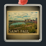 Saint Paul Minnesota Ornament Vintage Travel St<br><div class="desc">Een coole Sint-Paul-versiering met een uitzicht van de stad St. Paul.</div>