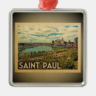 Saint Paul Minnesota Ornament Vintage Travel St