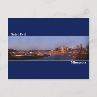 Saint Paul, Minnesota Post Card (Donkerblauw) Briefkaart