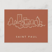 Saint Paul, Minnesota Skyline Briefkaart (Voorkant)