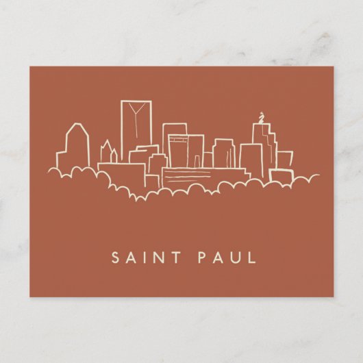Saint Paul, Minnesota Skyline Briefkaart (Voorkant)