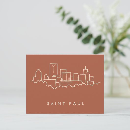 Saint Paul, Minnesota Skyline Briefkaart (Staand voorkant)