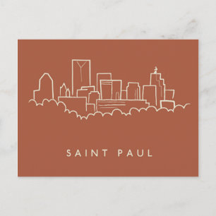 Saint Paul, Minnesota Skyline Briefkaart