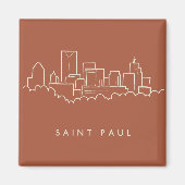 Saint Paul, Minnesota Skyline Magneet (Voorkant)