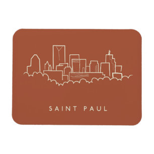 Saint Paul, Minnesota Skyline Magneet