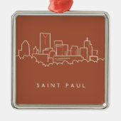 Saint Paul, Minnesota Skyline Metalen Ornament (Voorkant)