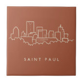 Saint Paul, Minnesota Skyline Tegeltje (Voorkant)