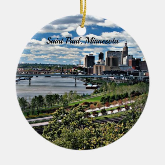 Saint Paul, Minnesota stadsgezicht Keramisch Ornament (Voorkant)