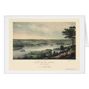 Saint Paul, MN Panoramic Map - 1853