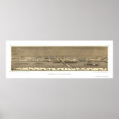 Saint Paul, MN Panoramic Map - 1873 Poster (Voorkant)