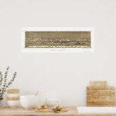 Saint Paul, MN Panoramic Map - 1873 Poster (Keuken)