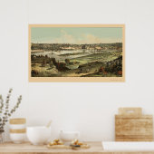 Saint Paul, MN Panoramic Map - 1874 Poster (Keuken)