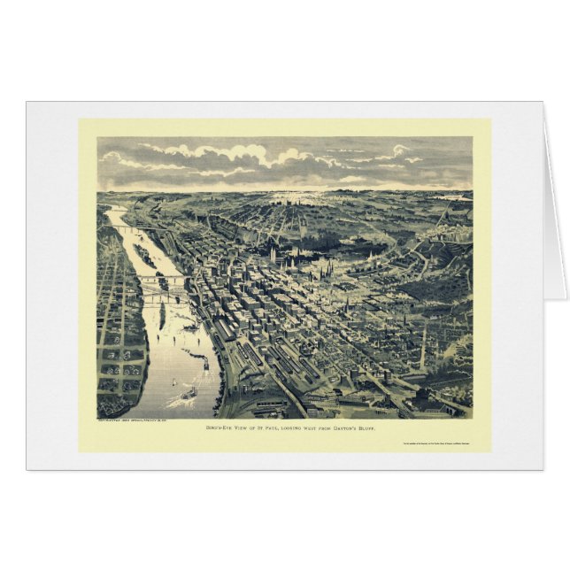 Saint Paul, MN Panoramic Map - 1893 (Voorkant Horizontaal)
