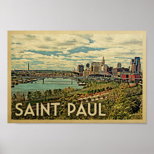 Saint Paul Poster Minnesota Skyline Print