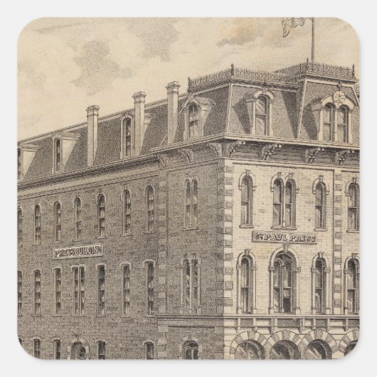 Saint Paul Press Company Vierkante Sticker (Voorkant)