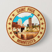 Saint Paul Ronde Button 7,6 Cm (Voorkant)