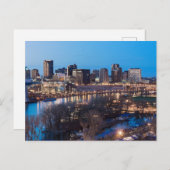 saint paul skyline en riverfront bij nachtelijke p briefkaart (Voorkant / Achterkant)