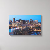 saint paul skyline en riverfront ' s nachts canvas afdruk (Voorkant)
