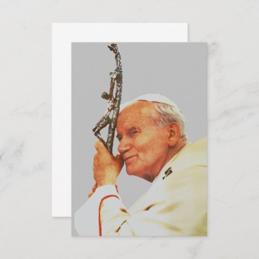 Saint Paus Johannes Paulus II Bedankkaart (Voorkant / Achterkant)