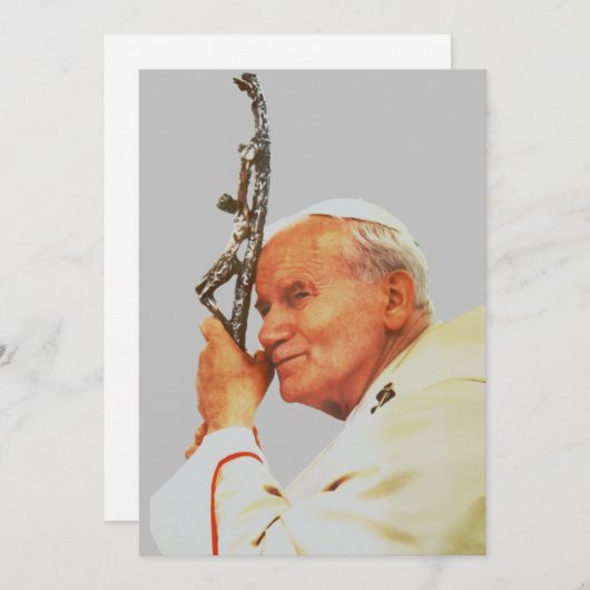 Saint Paus Johannes Paulus II Feestdagenkaart (Voorkant / Achterkant)
