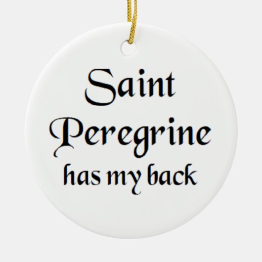 saint peregrine keramisch ornament (Voorkant)