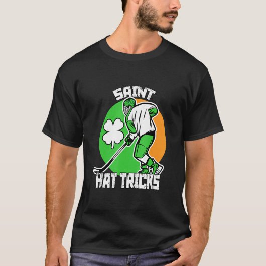 Saint Pet Tricks Hockey Shamrock St patricks sunse T-shirt (Voorkant)